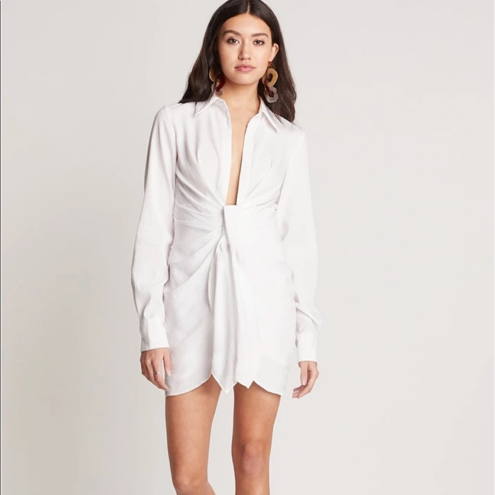 Choosy White plunging neckline size 4